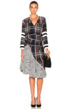 Preen Line Etta Dress In Black,checkered & Plaid,abstract