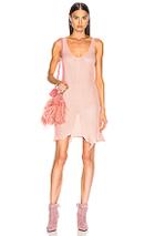 Marques ' Almeida V Neck Knit Dress In Gray,pink