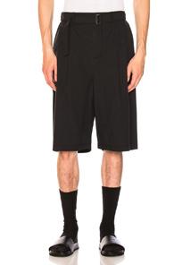 3.1 Phillip Lim Relaxed Pleated Shorts With Belt In Blue