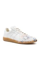 Maison Margiela Painted Leather Replica Sneakers In White