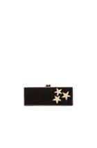 Edie Parker Flavia Panel Velvet Clutch In Black