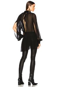 Ann Demeulemeester Asymmetric Hem Blouse In Black