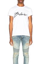 Balmain Signature T-shirt In White