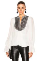 Oscar De La Renta Crossover Blouse In White
