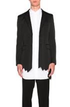 Comme Des Garcons Homme Plus Cut Hem Jacket In Black
