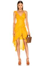 Jonathan Simkhai For Fwrd Hi Low Ruffle Dress In Black