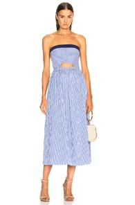 Flagpole Hollis Dress In Blue,stripes,white