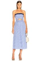 Flagpole Hollis Dress In Blue,stripes,white