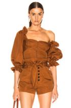 Marissa Webb Kai Faille Top In Brown