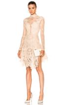 Jonathan Simkhai Multimedia Corded Long Sleeve Lace Dress In Neutrals,pink