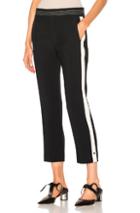 Chloe Light Cady Striped Trousers In Black