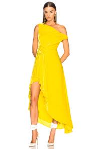 Monse Velvet Hi Lo Top In Yellow