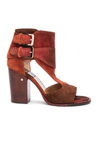Laurence Dacade Suede Rush Heels In Red,ombre & Tie Dye