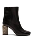 Acne Studios Leather Althea Booties In Black