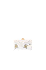 Edie Parker Jean Beckoning Cat Clutch In Neutrals