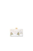 Edie Parker Jean Beckoning Cat Clutch In Neutrals