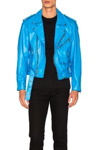 Enfants Riches Deprimes Leather Jacket In Blue