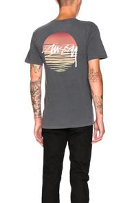Stussy Sunset Dot Tee In Black