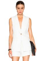 Veronica Beard Lucia Lapel Vest In White