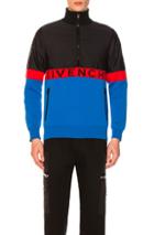 Givenchy Half-zip Colorblock Jacket In Black,blue,red