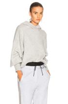 Tibi Cashmere Bell Sleeve Hoodie In Gray