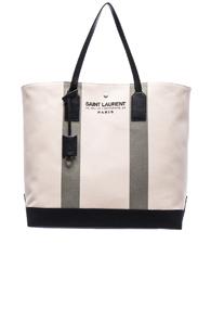 Saint Laurent Beach Shopping Bag In Neutrals