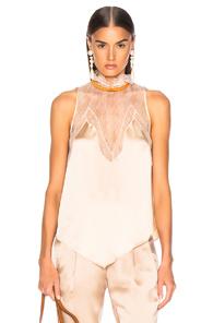 Jonathan Simkhai Lingerie Sleeveless Top In Pink