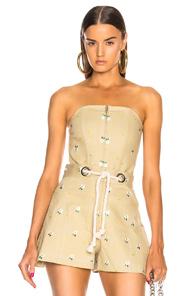Miaou Embroidered Daisy Top In Neutrals,floral