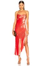 Haney Goldie Dress In Metallics,red