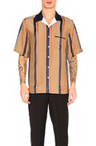 3.1 Phillip Lim Bowler Striped Shirt In Brown,stripes