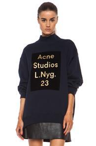Acne Studios Beta Flock Pullover In Blue