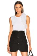 Helmut Lang Feather Tank Top In White