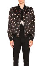 Saint Laurent Flamingo Bomber Jacket In Abstract,black