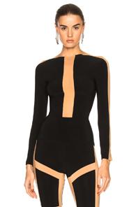 Norma Kamali Spliced Top In Black