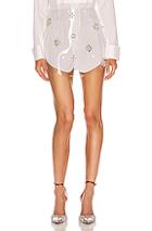 Area Embroidered Skirt In White