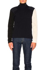 Calvin Klein 205w39nyc Flag Knit Sweater In Blue