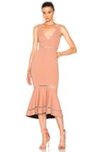 Nicholas Bandage Plunge Midi Dress In Pink