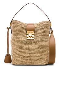 Mark Cross Murphy Raffia Bag In Brown
