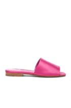 Manolo Blahnik Satin Rapalla Slides In Pink