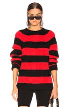 T By Alexander Wang Rugby Stripe Sweater In Black,red,stripes