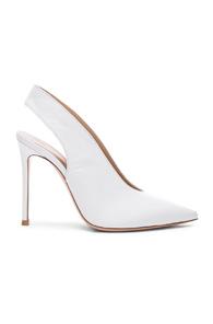 Gianvito Rossi Leather Anna Slingback Pumps In White