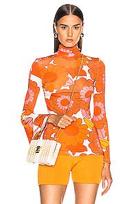 Dodo Bar Or Brigitte Top In Floral,orange