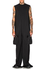 Rick Owens Sleeveless Body Bag In Black