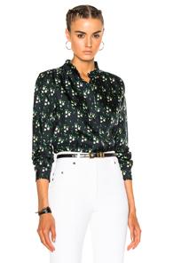 A.p.c. Ingallis Blouse In Blue,floral,green