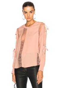 3.1 Phillip Lim Long Sleeve Top With Ties In Pink