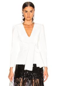 Msgm Crepe Blouse In White