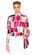 Msgm Geometric Top In Pink,geometric Print