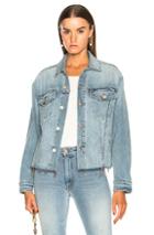 Mother Cut Drifter Jacket In Blue