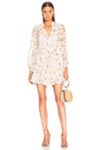 Zimmermann Breeze Pintuck Mini Dress In Floral,white