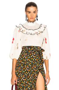 Ganni Lowell Top In White